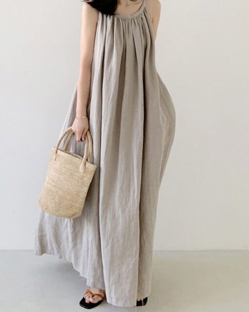 Ankle-length Sleeveless Tank Top Dress - Image 6