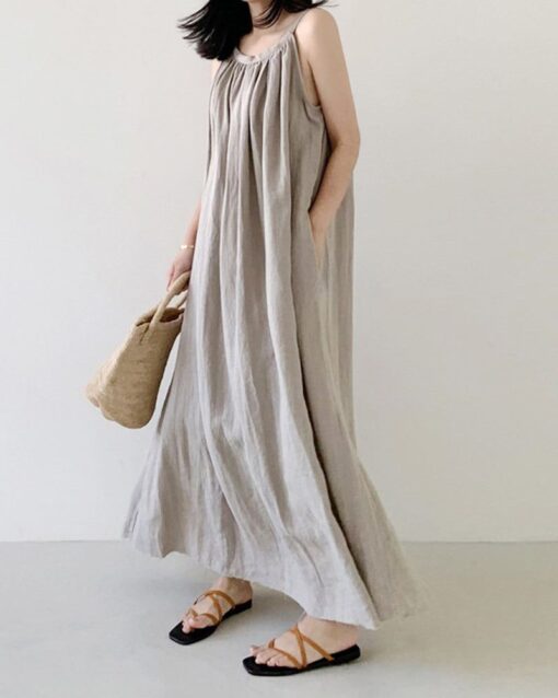 Ankle-length Sleeveless Tank Top Dress - Image 3