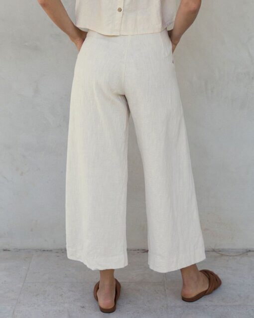 Cropped Wide Leg Pants Casual Pants - Image 2