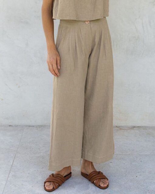 Cropped Wide Leg Pants Casual Pants - Image 7