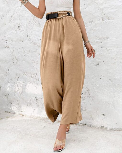 High Waisted Straight Leg Pants Wide Leg Casual Relaxed Fit Lounge Sweatpants - Image 18