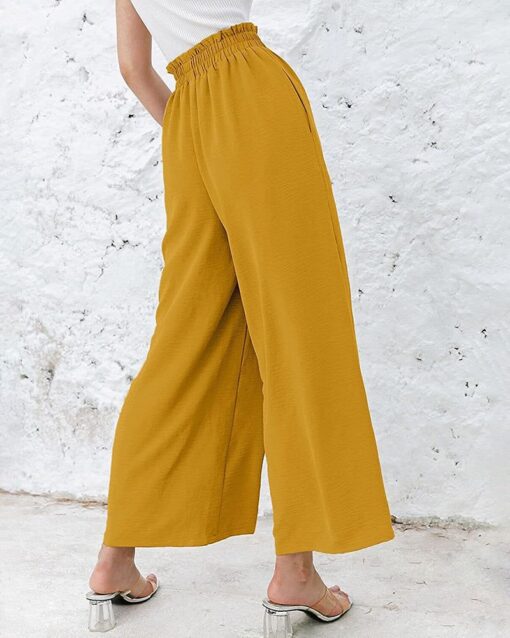 High Waisted Straight Leg Pants Wide Leg Casual Relaxed Fit Lounge Sweatpants - Image 12