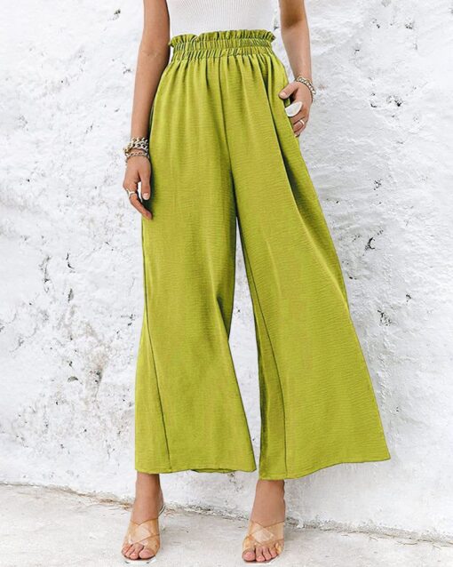 High Waisted Straight Leg Pants Wide Leg Casual Relaxed Fit Lounge Sweatpants - Image 27