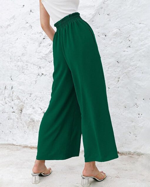 High Waisted Straight Leg Pants Wide Leg Casual Relaxed Fit Lounge Sweatpants - Image 22