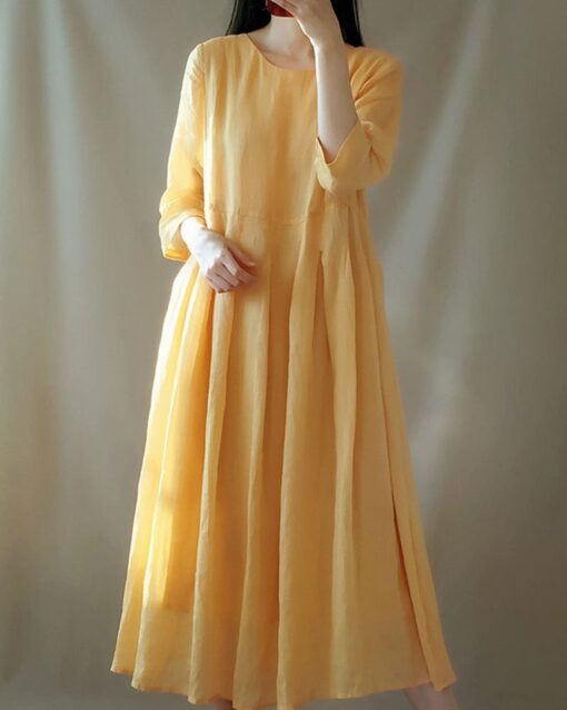 Long Sleeve Casual Loose Long Dresses - Image 5