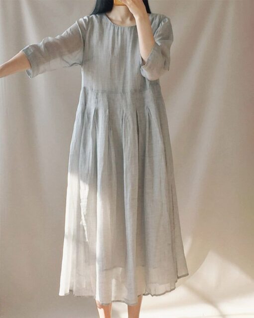 Long Sleeve Casual Loose Long Dresses - Image 6