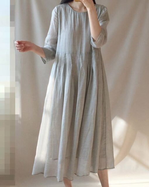 Long Sleeve Casual Loose Long Dresses - Image 7