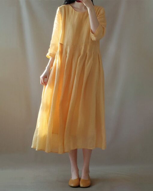 Long Sleeve Casual Loose Long Dresses - Image 3