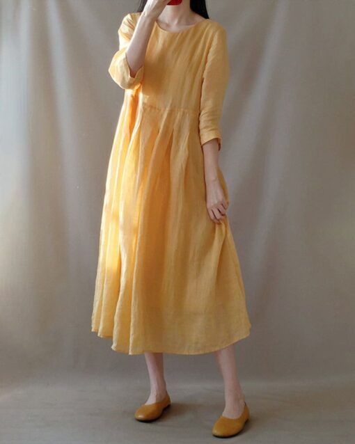 Long Sleeve Casual Loose Long Dresses - Image 8