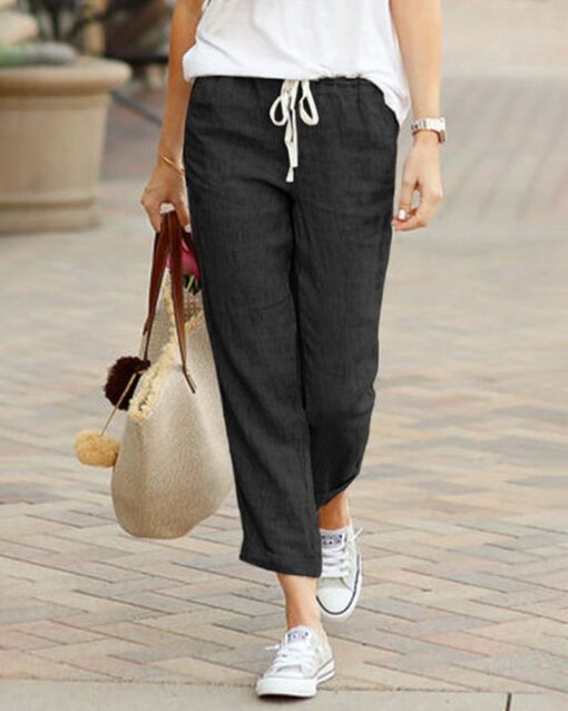 Loose Casual Drawstring Elastic and Pants Sport Yoga Pant - Image 3