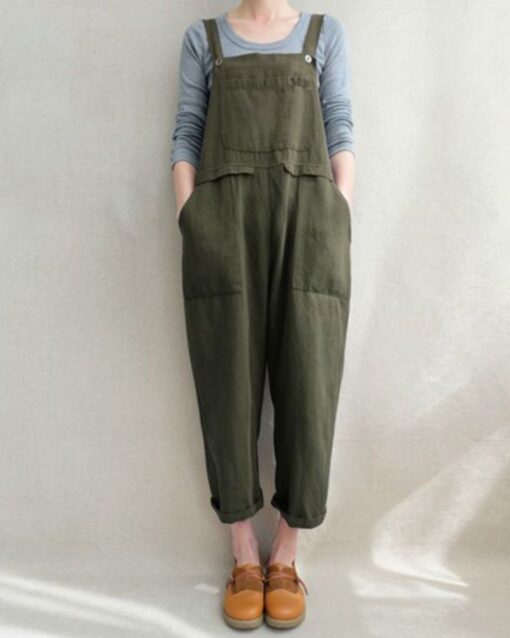 Overalls Baggy Bib Loose Overalls Jumpsuit Wide Leg Harem Casual Rompers