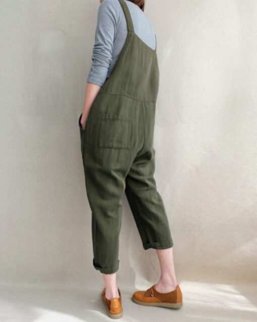 Overalls Baggy Bib Loose Overalls Jumpsuit Wide Leg Harem Casual Rompers - Image 2