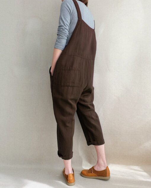 Overalls Baggy Bib Loose Overalls Jumpsuit Wide Leg Harem Casual Rompers - Image 5