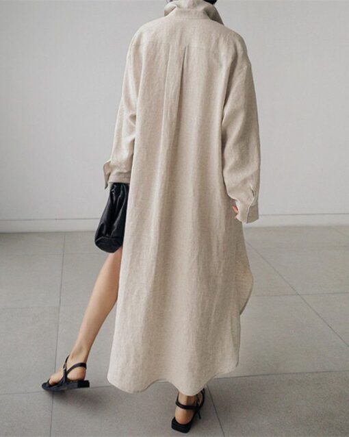 Shirt Dress Lightweight Button Maxi Dress - Image 2