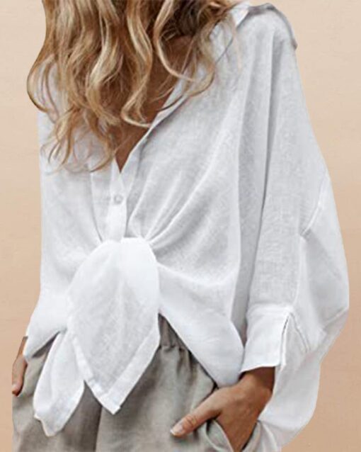 Shirts Casual Button Down Tunics Tops Beach Swimsuit Coverups - Image 2