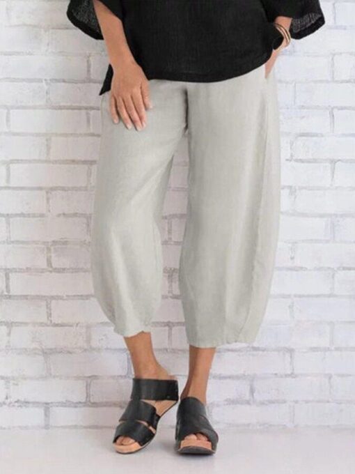 Simple Loose Casual Capris - Image 7