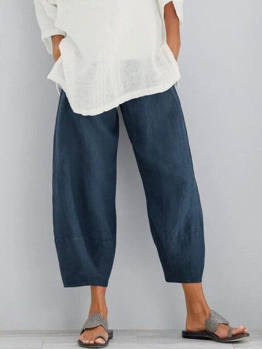 Simple Loose Casual Capris - Image 4