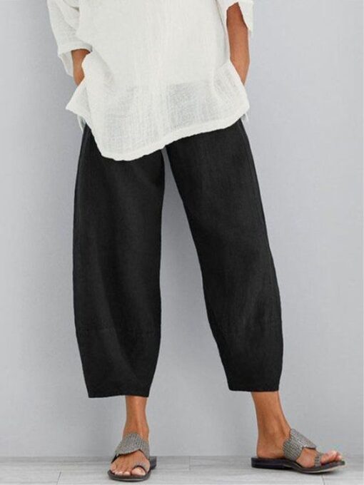 Women's Linen Casual Pants - Image 8