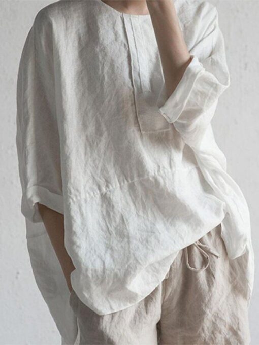 Plain Cotton Shirt - Image 2