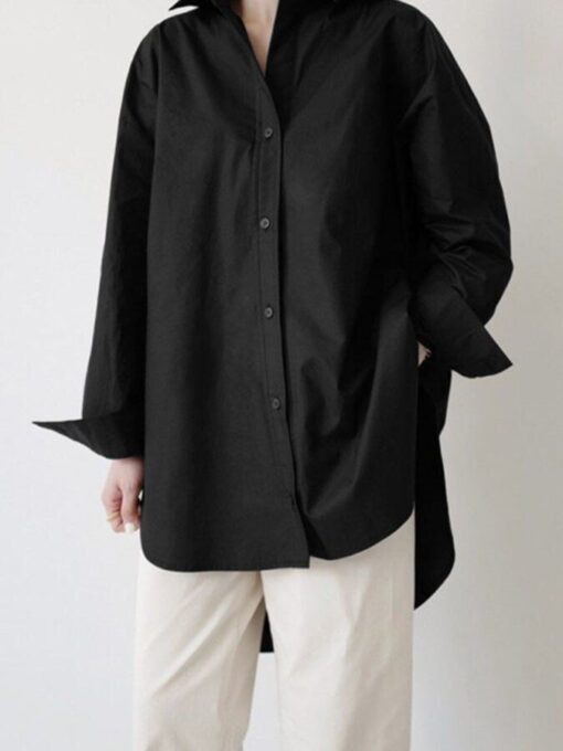 Solid Color Casual Shirt - Image 12