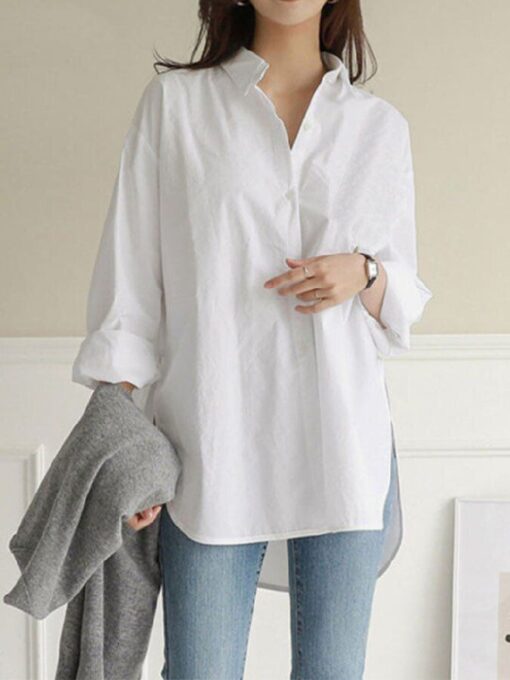 Solid Color Casual Shirt - Image 13