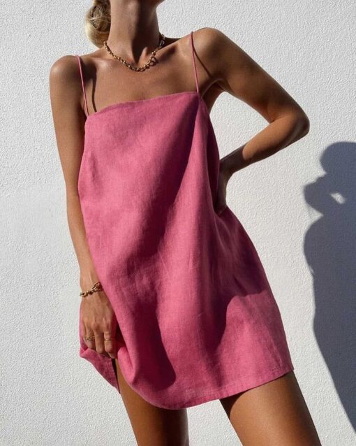 Leaf Strap Cozy Vacation Dress