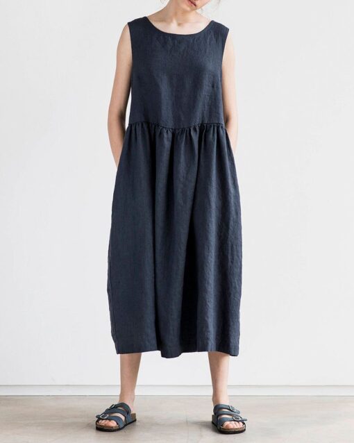 Sleeveless Dress Loose Fit Maxi Dress