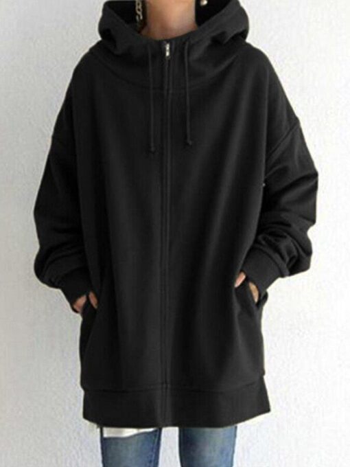 Street Zip Hooded Plush Top - Image 4