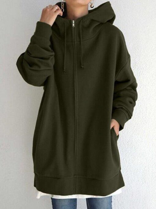 Street Zip Hooded Plush Top - Image 7