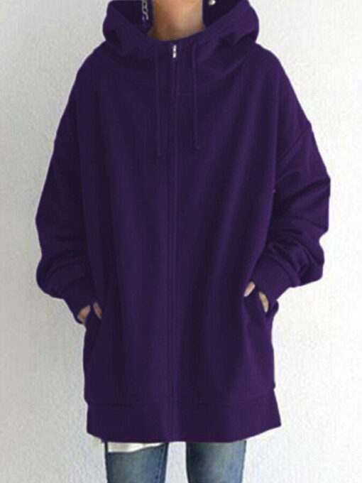 Street Zip Hooded Plush Top - Image 3