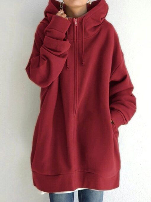 Street Zip Hooded Plush Top - Image 6