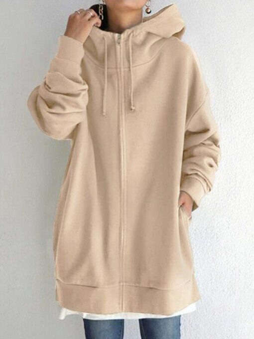 Street Zip Hooded Plush Top - Image 12