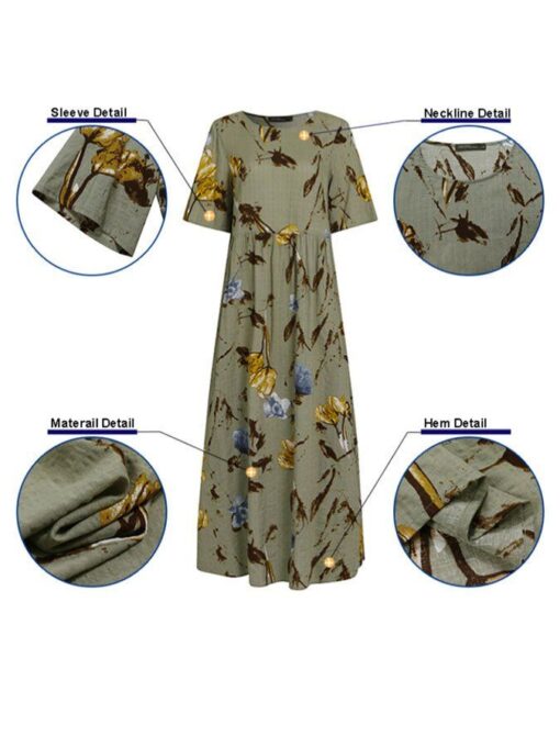 Vintage Print Dress - Image 3