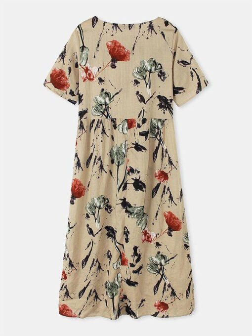 Vintage Print Dress - Image 6