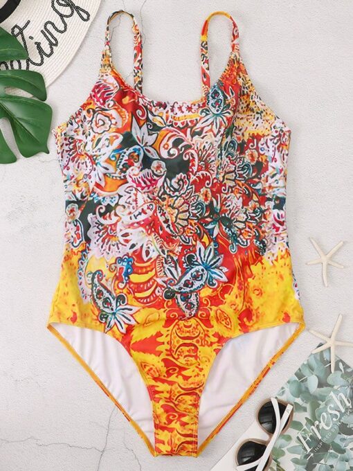 Vintage-Print Swimsuit - Image 2