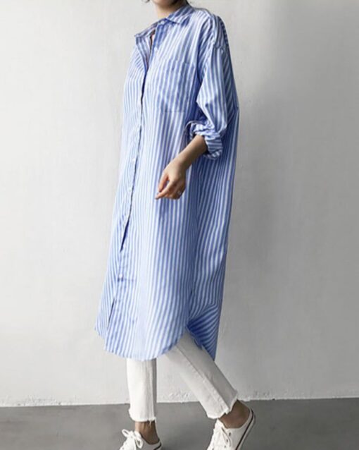 Striped Shirt Dress - Image 2