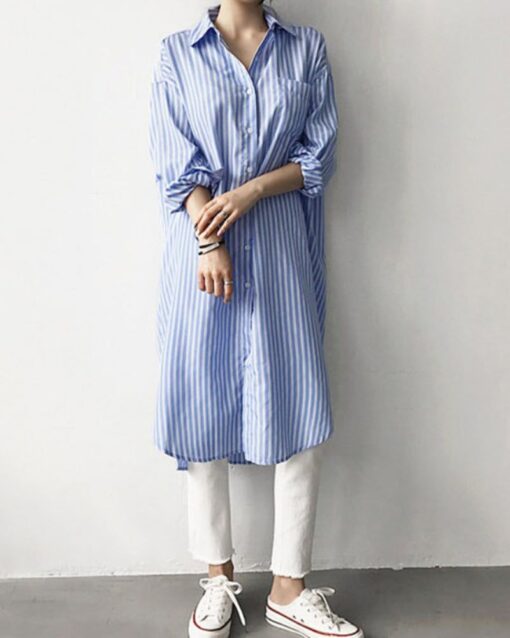 Striped Shirt Dress