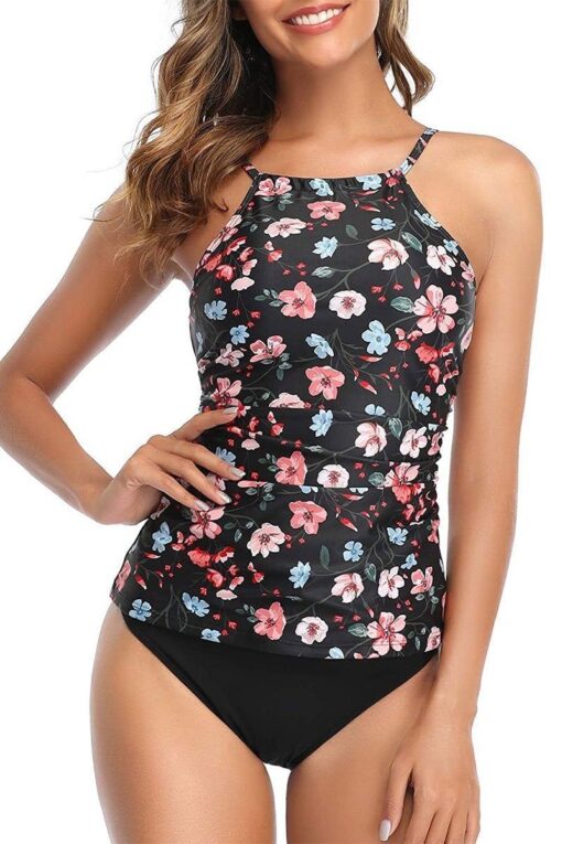 High Necked Stylish Tankini Swimsuit - Image 12