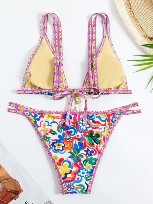 Split bikini retro ethnic sexy swimsuit - Image 6