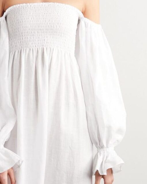 Off-Shoulder Long-Sleeve Dress - Image 3