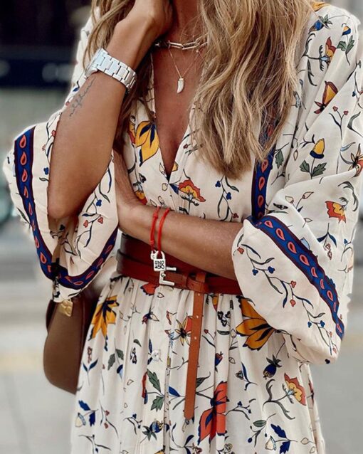 Fashion Print Boho Dress - Image 3