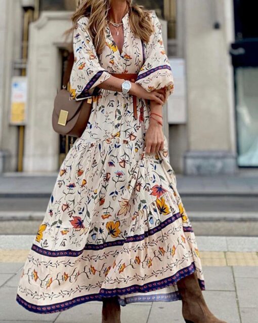 Fashion Print Boho Dress - Image 4