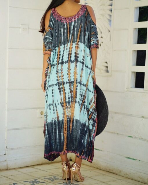 Tie-dye Snake Print Loose-fitting Robe - Image 4