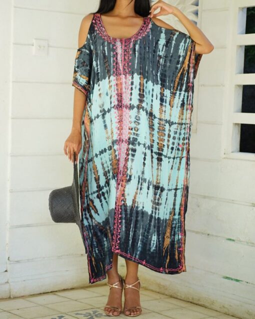 Tie-dye Snake Print Loose-fitting Robe - Image 8