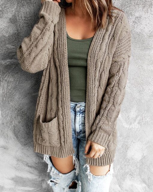 Twist Knit Cardigan Sweater - Image 4