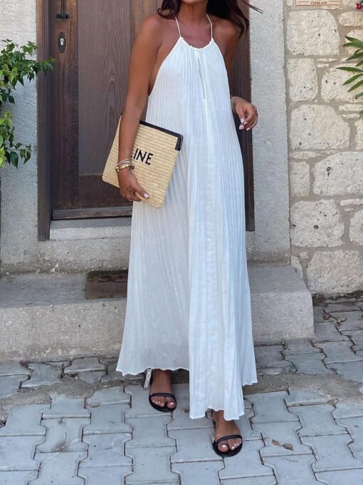 Women's Casual Halter Maxi Dress - Image 2