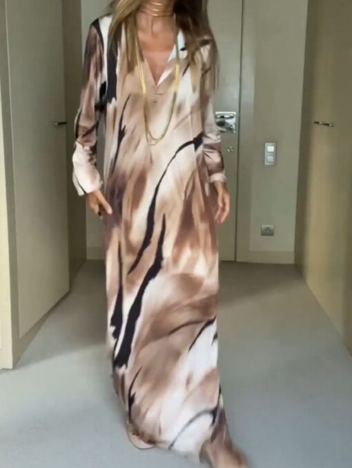 Women's Fashion Tie-dye Maxi Dress - Image 2