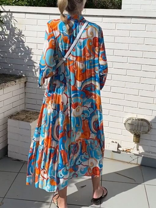 Women's Floral Printed Maxi Dress - Image 3