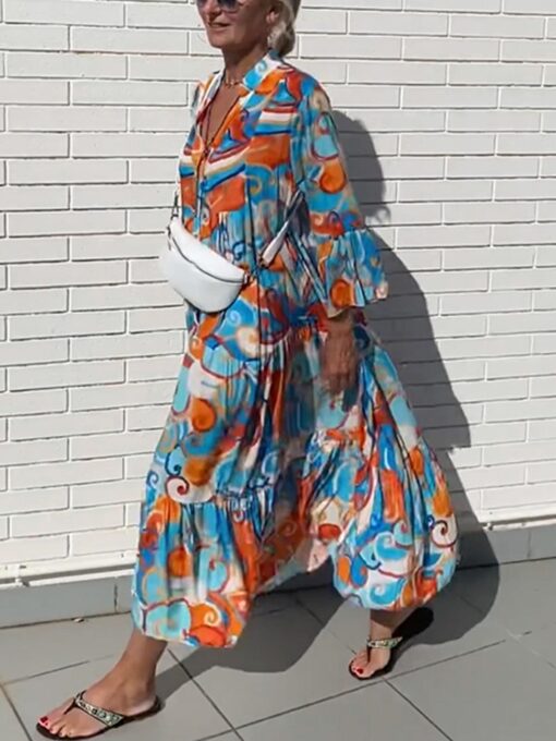 Women's Floral Printed Maxi Dress