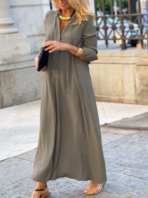 Women's Solid Color Maxi Dress